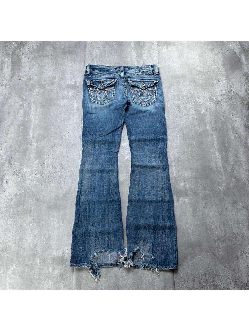 Y2K Big Star Grunge Distressed Bootcut Denim Jeans